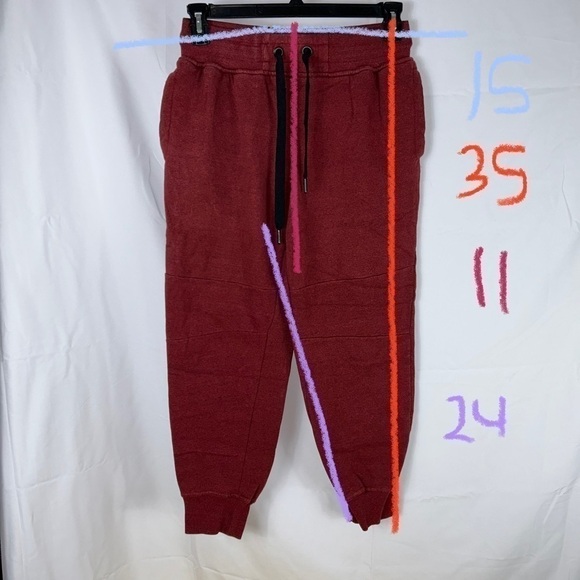 Champs Sweatpants Jogger Pull On Tapered Leg Cuffed Ankle Elastic Adjustable CSG - Picture 7 of 10